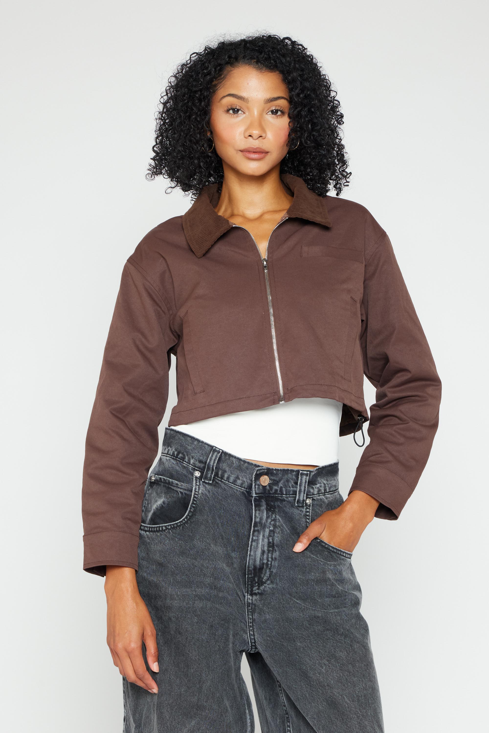 Juno Woven Cropped Jacket