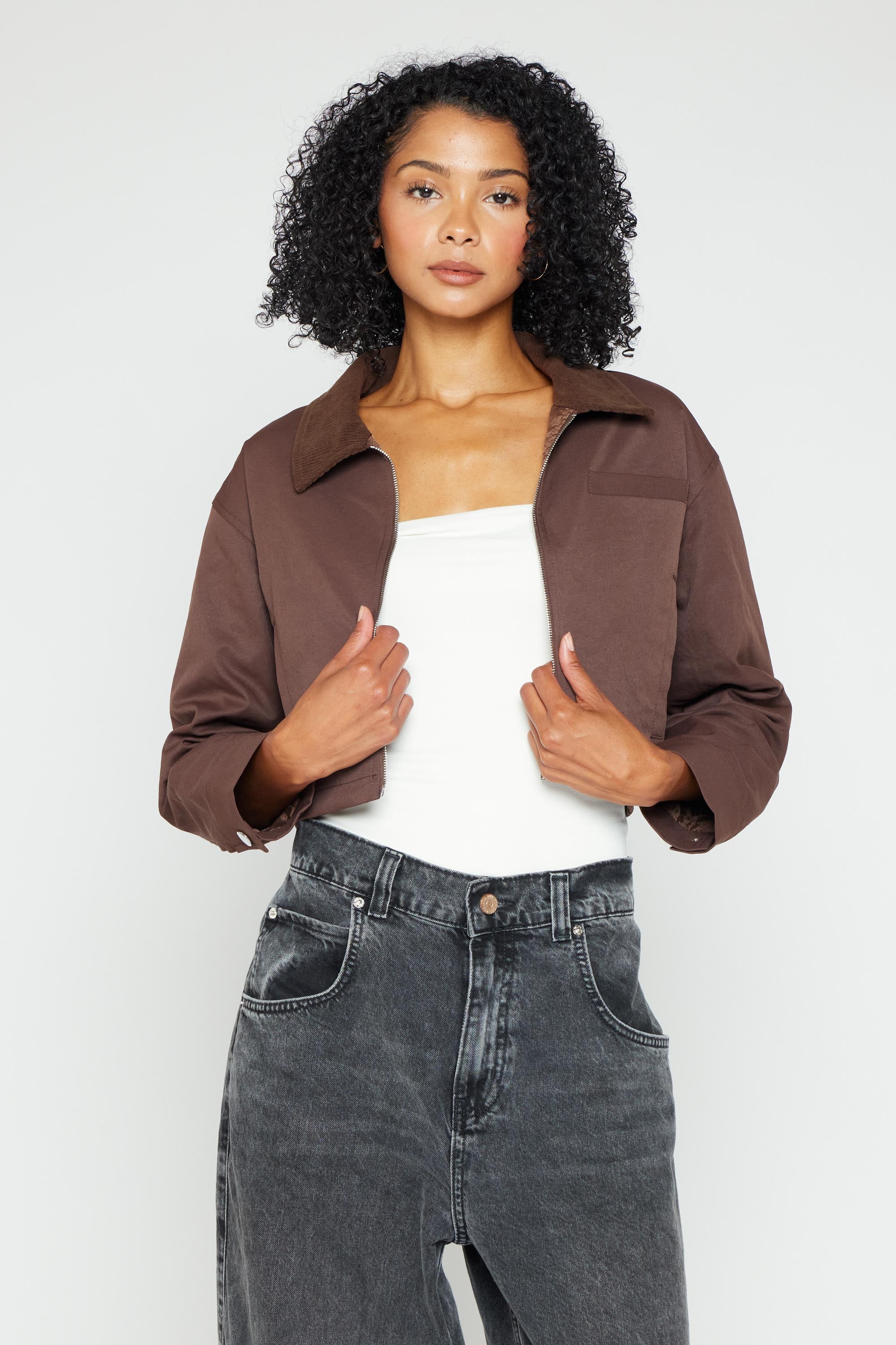 Juno Woven Cropped Jacket
