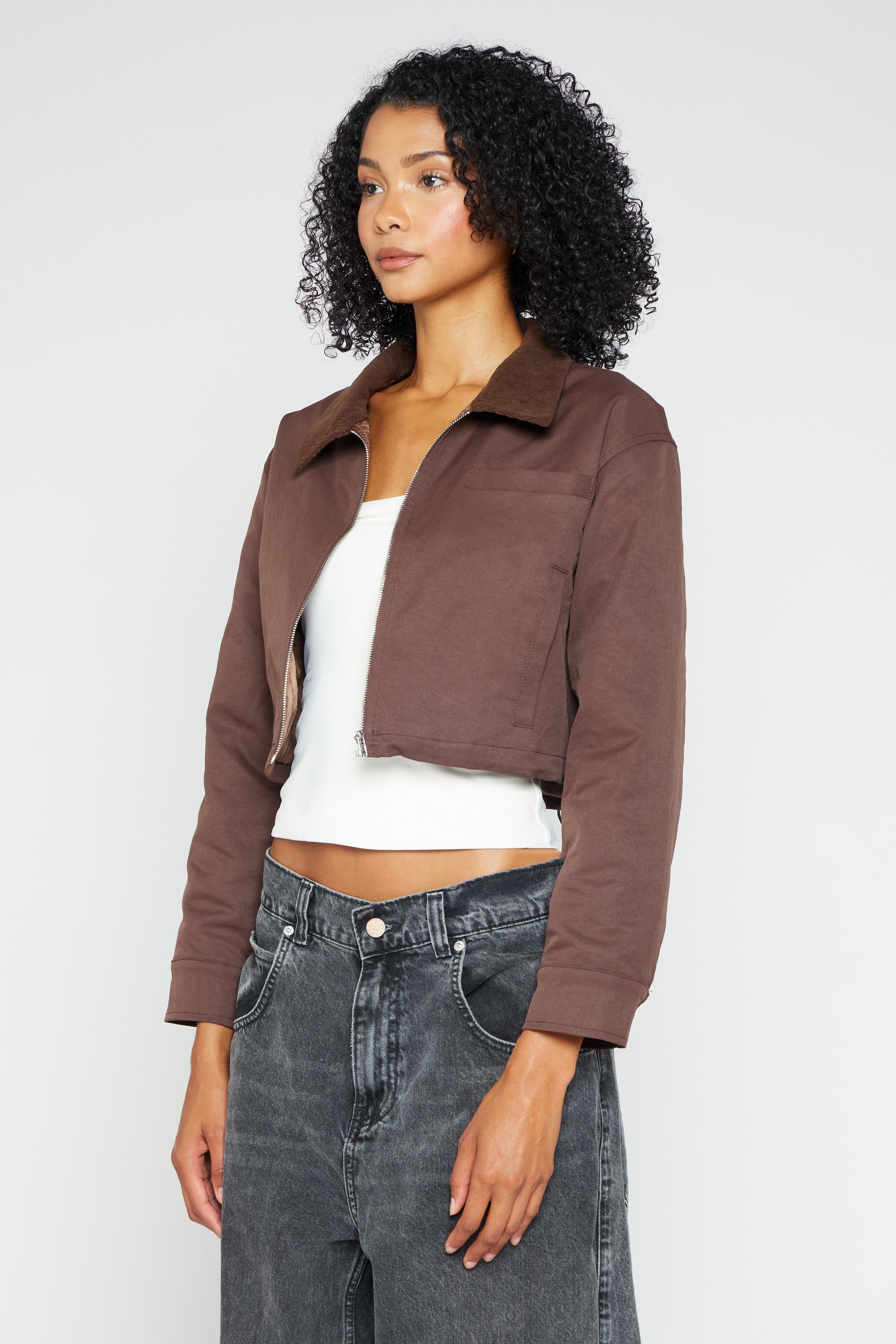 Juno Woven Cropped Jacket