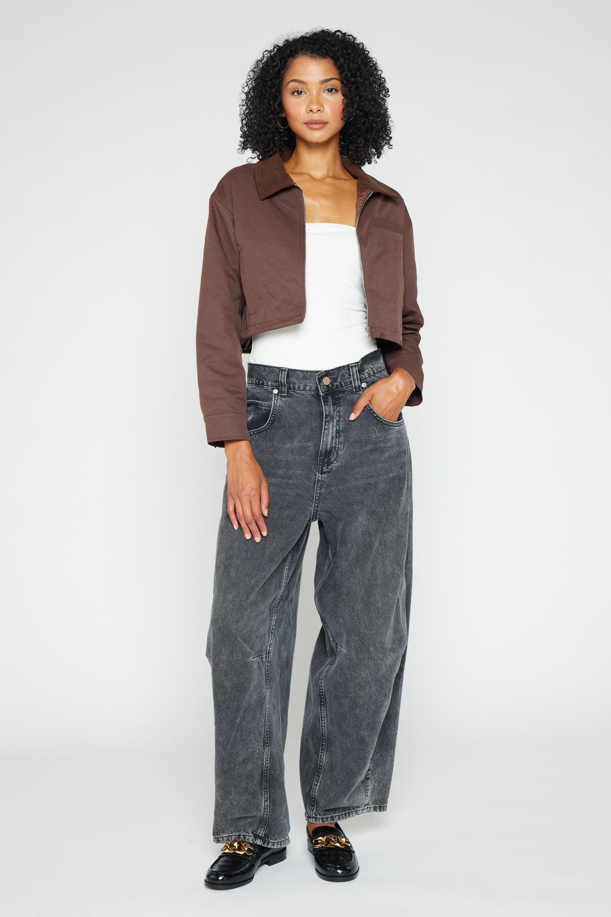 Juno Woven Cropped Jacket